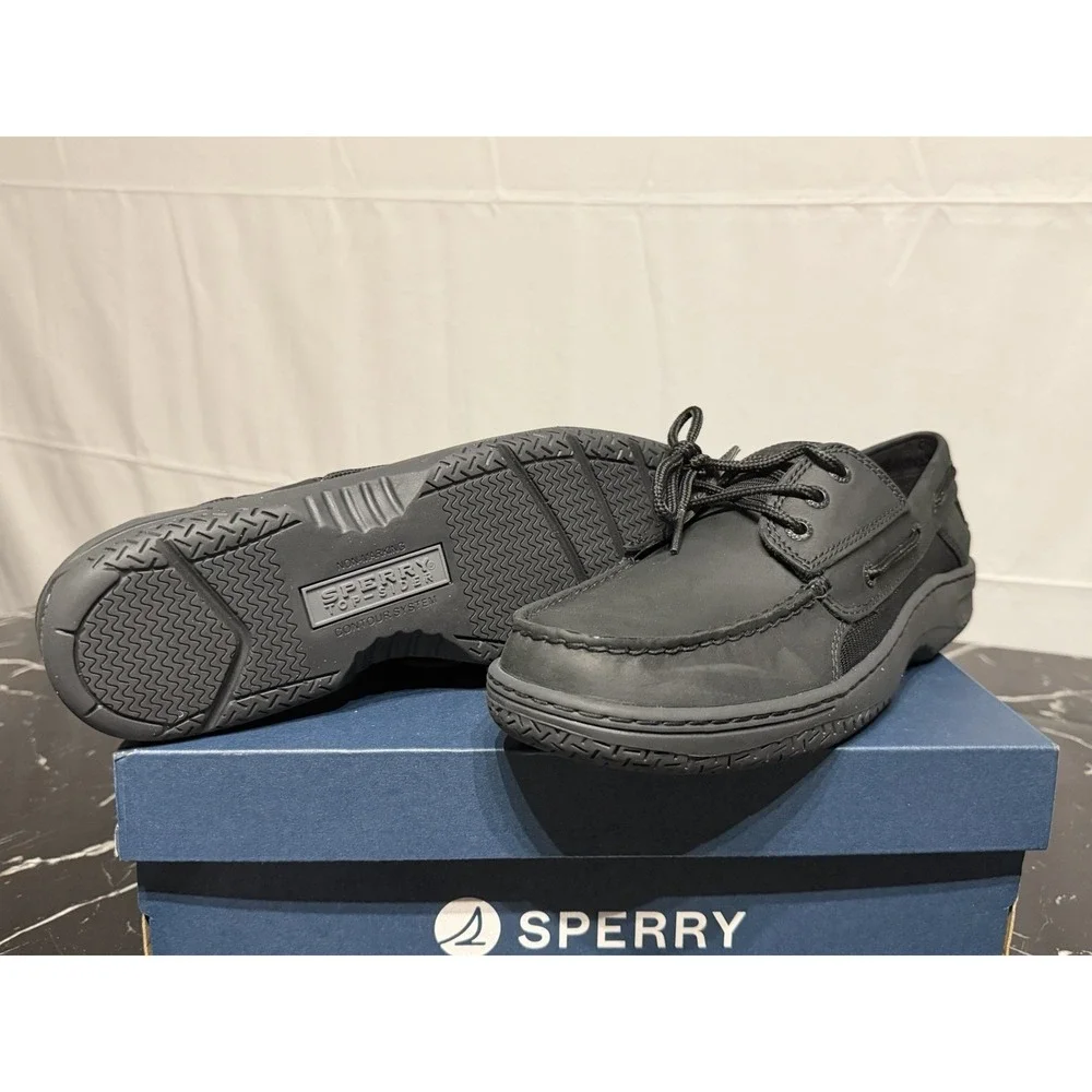 Sperry Billfish 3-Eye Black Men's Boat Shoes Size 11 M STS24997